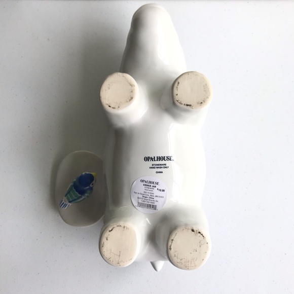 Opalhouse White Rhino Bluebird Cookie Jar NEW - Picture 4 of 4